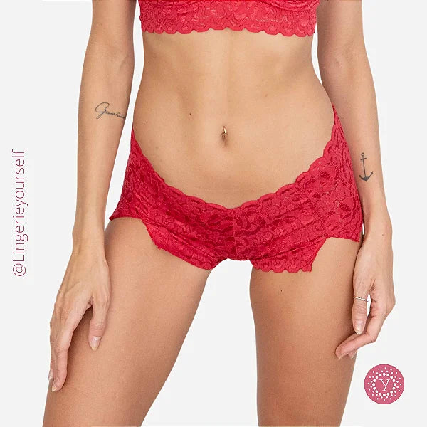 Kit 10 Calcinhas Caleçon Renda - Momento Íntimo