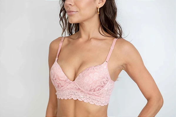 Conjunto Sutiã Trad. Renda e Calcinha Tanga Cintura Renda - Momento íntimo