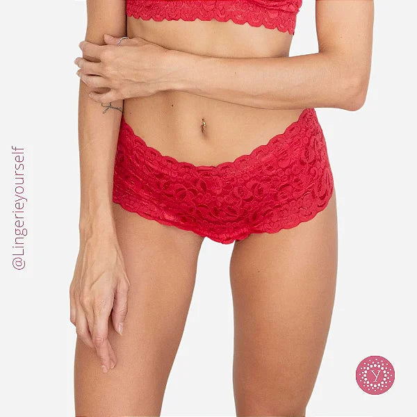 Calcinha Tanga Cintura Renda - Microfibra - Momento íntimo
