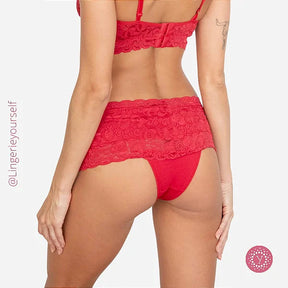 Calcinha Tanga Cintura Renda - Microfibra - Momento íntimo